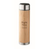 THERMOS CON TERMOMETRO IN ACCIAIO E BAMBOO